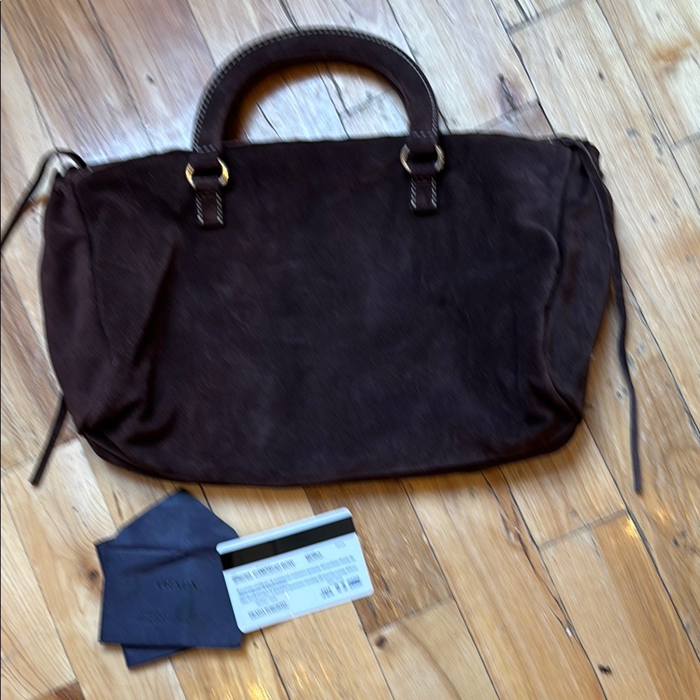 Prada Brown Briefcase Elegant Design